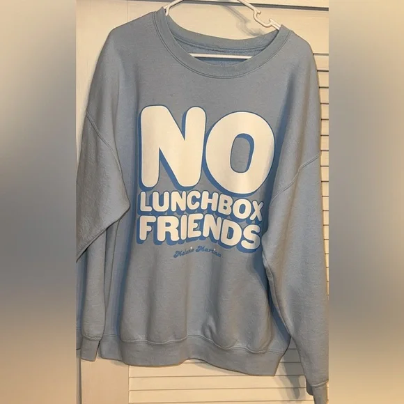 Melanie Martinez Hot Topic Blue Long Sleeve Sweatshirt ‘NO LUNCHBOX FRIENDS’ HTF - Picture 2 of 10